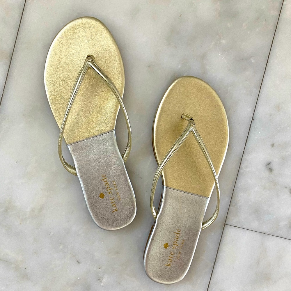 Kate Spade Cabana Gold and Silver Sandal